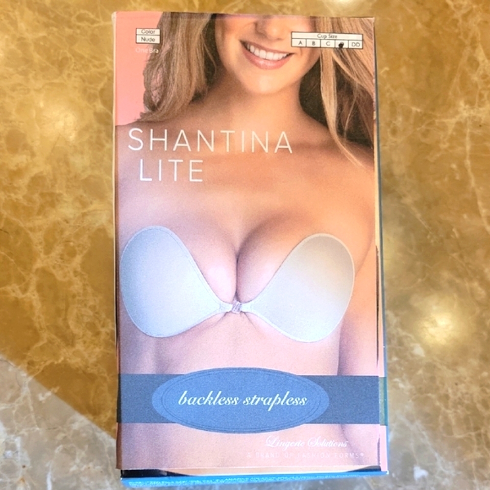 Nude Strapless Sticky Bra with Center Clasp,  D-Cup
